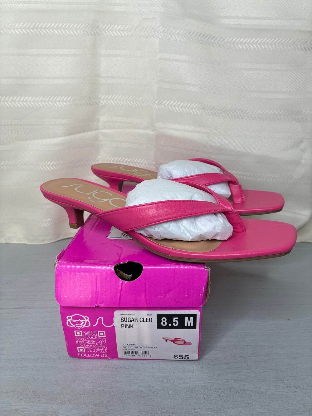 Sugar Cleo Slide Sandals Pink Womens Size 8.5M